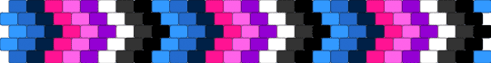 asexual omniromantic cuff - asexual, blue, bracelet, omniromantic, pink, pride, stripes
