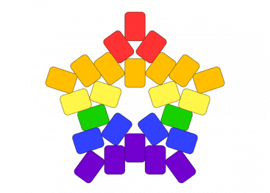 Rainbow pride flag star - pride, pride flag, purple, rainbow, star, yellow