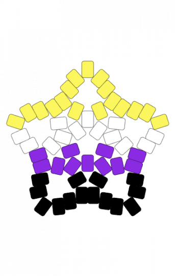 Big Nonbinary Star! - purple, yellow