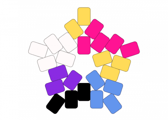 Nonbinary+Pan Star! - light blue, pink, yellow