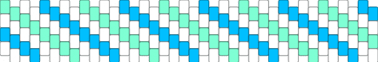 Toothpaste peyote cuff - light blue, teal