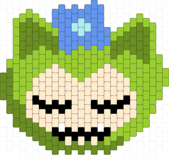 Mosslax - character, charm, cute, gaming, green, head, nintendo, pokemon, video game
