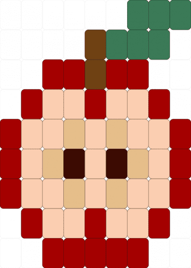 small apple - beige, red