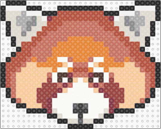 red panda face - animal, beige, cute, red, red panda