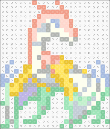 cantormaris hatchling (dragcave) - animal, beige, creature, cute, dragon, fantasy, pastel, sprite, teal, yellow