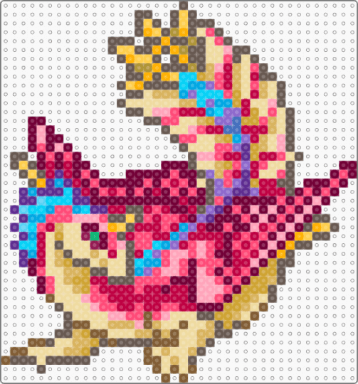 erador lyndwyrm (dragcave) - animal, beige, colorful, creature, dragon, fantasy, pink, red, sprite, tan