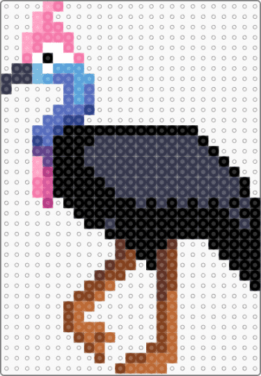cassowary - animal, australia, bird, brown, cassowary, oceania, purple