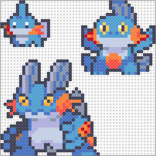 mudkip and friends - blue, creature, evolution, gaming, light blue, marshtomp, mudkip, pokemon, purple, starter, swampert