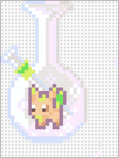 smaller bong fairy leafeon - beige, gray, white