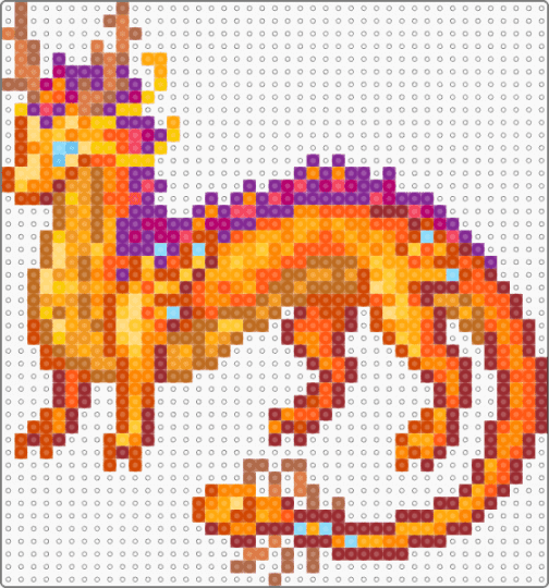 lihnseyre dragon (dragcave) - animal, creature, dragon, fantasy, orange, red, sprite