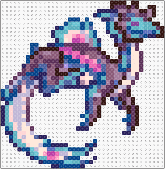 ushgorn dragon (dragcave) - animal, blue, brown, creature, dragon, fantasy, pink, purple, sprite