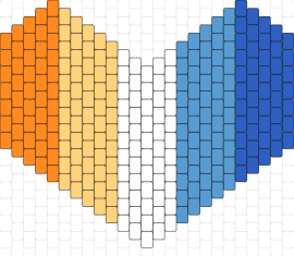 aroace heart - aroace,pride,heart,aromantic,asexual,emblem,unique,orientation,celebration,identifying,orange,blue