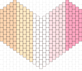pastel lesbian heart - lesbian,pride,heart,pastel,emblem,gentle,powerful,love,identity,community,orange,pink,beige