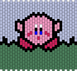 Kirby1 - kirby,nintendo,character,panel,cute,video game,pink,green,purple