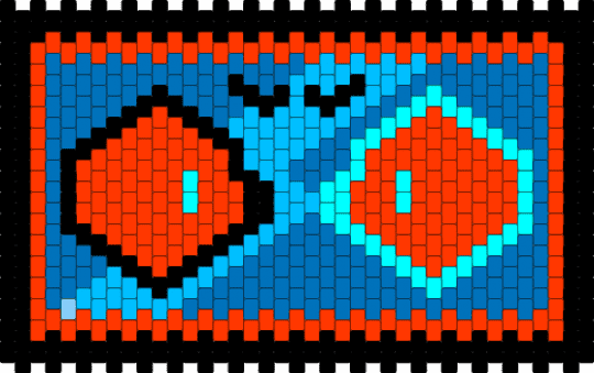Vox head front - blue, character, hazbin hotel, head, red, tv show, vox