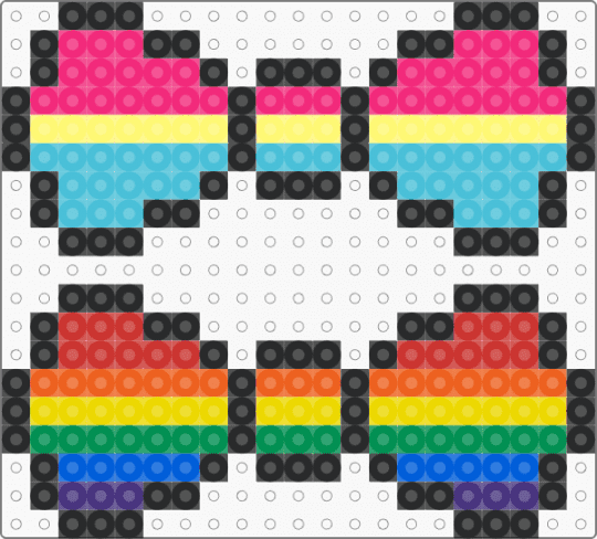 Pride bows 1 - bows, cute, light blue, pink, pride, yellow