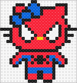 kitty devil - spiderman,hello kitty,costume,mashup,sanrio,marvel,comic,superhero,kawaii,charac