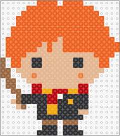 Ron 1 - ron weasley,harry potter,wizard,character,chibi,book,story,movie,wand,scarf,oran