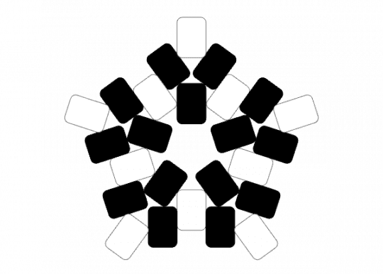 Black and white star - black, white