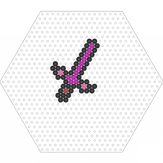 Purple sword - black, pink