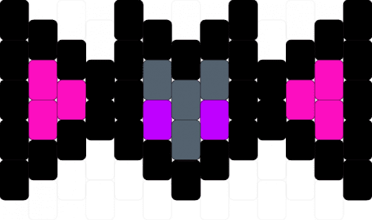 Pink cat bow - black, pink, purple