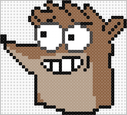 Rigby Regular Show - beige, tan