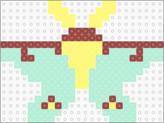 Luna moth perler charm - animal, light blue, moth