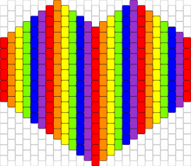 Rainbow heart - heart,vertical,stripes,rainbow,colorful,geometric,love