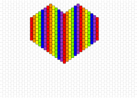 Rainbow heart - heart,vertical,stripes,rainbow,colorful,geometric,love