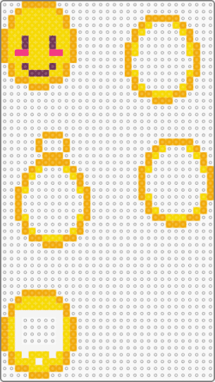 Trophy (ii) tamagotchi - orange, yellow