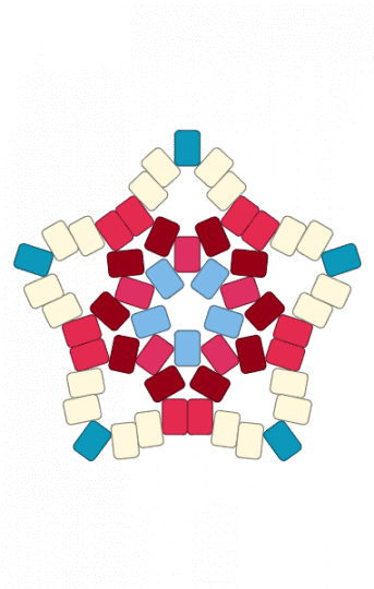 Star randomm - blue, light blue, random, red, star