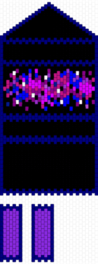 Galaxy bag - black, purple