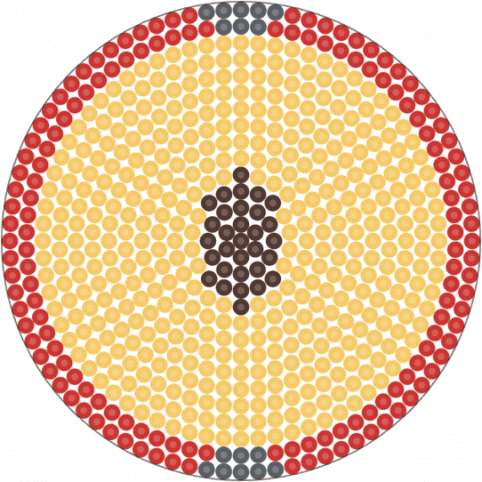 red apple perler - apple, colorful, eat, food, fruit, red, seeds, tan, yellow
