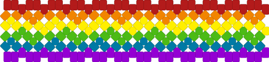 rainbow/pride x base cuff - colorful, easy for beginners, flag, green, love, pride, purple, rainbow, red, simple cuff, x base cuff, yellow