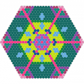 IDK - web,geometric,hexagon,colorful,bright,neon,pink,green