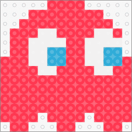 Pac Man Ghost - blinky,ghost,pacman,arcade,character,retro,video game,namco,simple,red,white