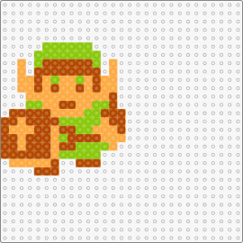 Link - link,legend of zelda,character,video game,classic,8bit,nostalgia,adventure,green,tan,orange