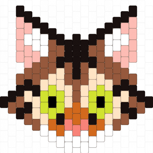 Brown and White Fluffy Tabby Cat Charm (Cambria Remix) - beige, cat, cat face, charm, cute, fluffy cat, tabby cat, tan