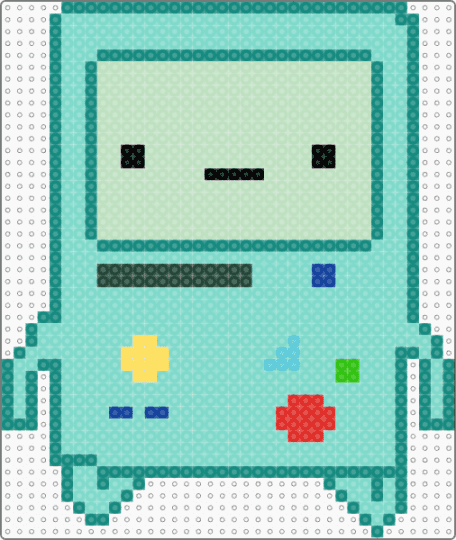 BMO - cartoon, character, light blue, teal