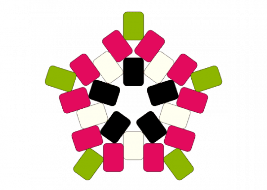 Dragonfruit star - green, red
