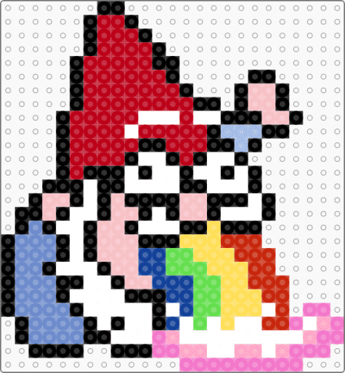 rambow bueee - beige, blue, pink, red