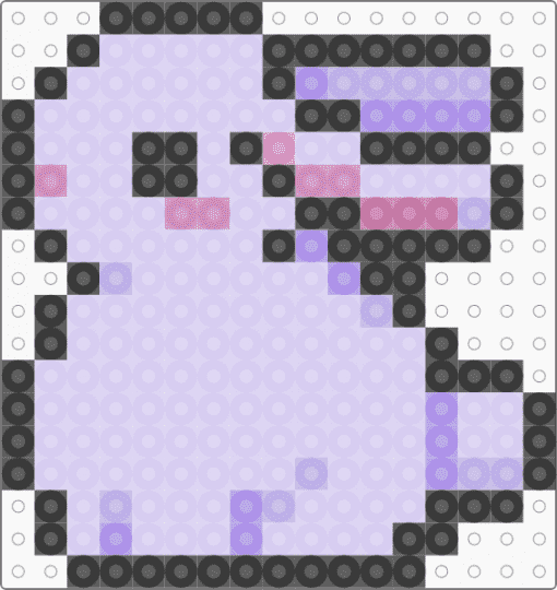 purple rabbit - black, pink