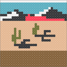 Jases amazing art work project - desert,cactus,mountains,nature,panel,landscape