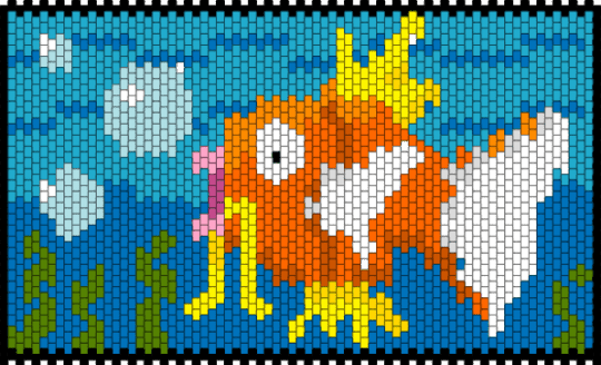 Magikarp panel - blue, light blue