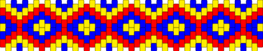 3 Color Diamonds (seed bead) - purple, red, yellow