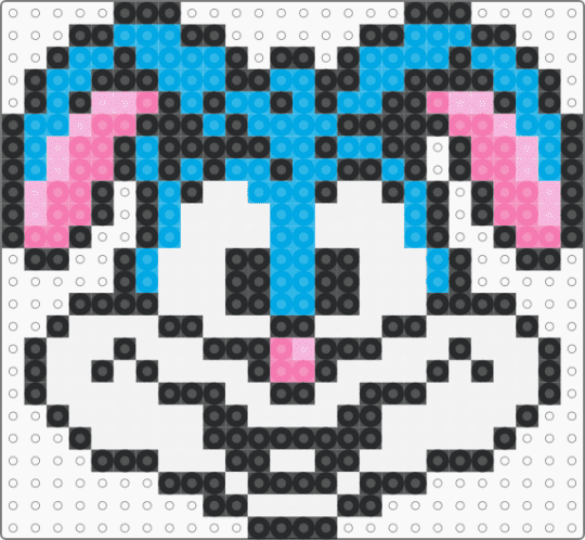 Buster Bunny Face 91 - character, light blue, pink, timytoons, video game