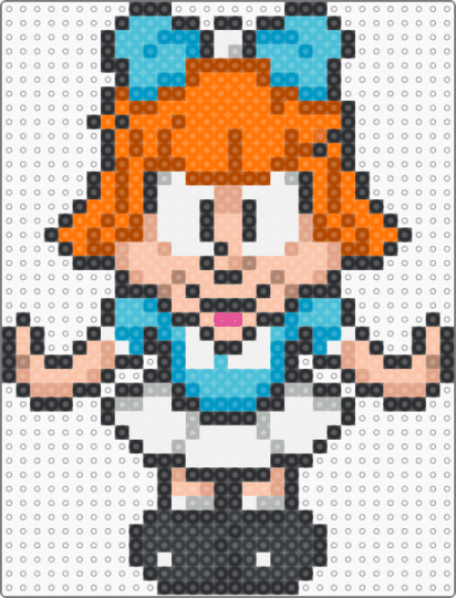 Elmyra Duff (Buster Busts Loose) - beige, cotdoldschoolcartoons, light blue, orange, red, tinytoons, video game