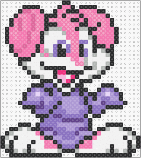 Babs Bunny as Leia Organa - blue, pink, princess leia, tinytoons, video game