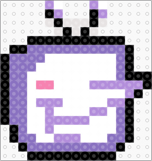 Tiny Tenna 26mm - blue, character, deltarune, gaming, hama beads, mr ant tenna, perler beads, phone charm, pink, tenna