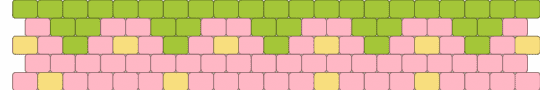 strawberry - green, pink